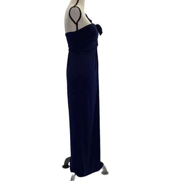 SWEET Storm navy Blue one Shoulder maxi Dress M - Picture 5 of 11